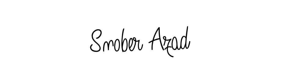 Design your own signature with our free online signature maker. With this signature software, you can create a handwritten (Angelique-Rose-font-FFP) signature for name Snober Azad. Snober Azad signature style 5 images and pictures png