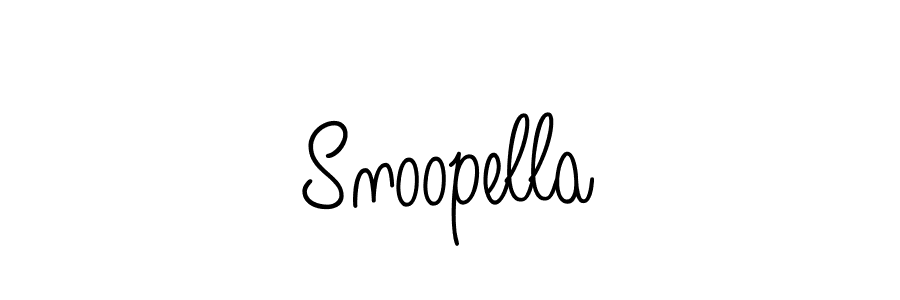 How to make Snoopella name signature. Use Angelique-Rose-font-FFP style for creating short signs online. This is the latest handwritten sign. Snoopella signature style 5 images and pictures png