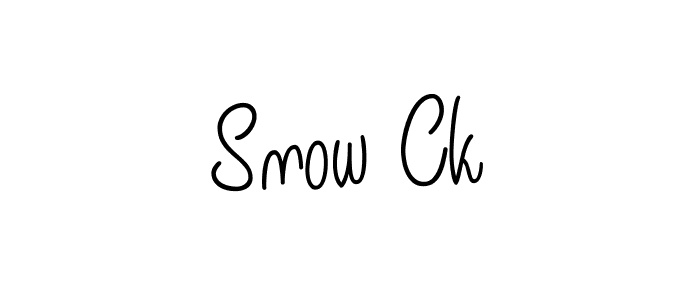 Make a beautiful signature design for name Snow Ck. With this signature (Angelique-Rose-font-FFP) style, you can create a handwritten signature for free. Snow Ck signature style 5 images and pictures png