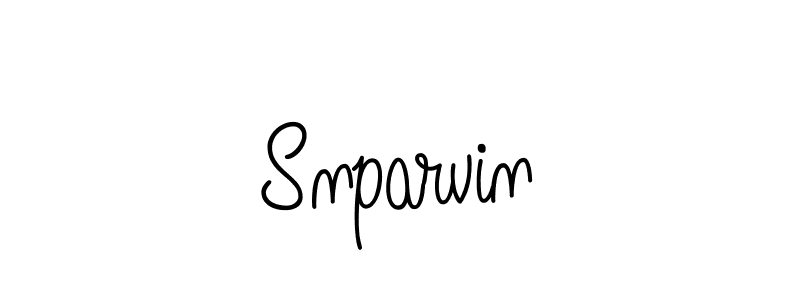 How to make Snparvin name signature. Use Angelique-Rose-font-FFP style for creating short signs online. This is the latest handwritten sign. Snparvin signature style 5 images and pictures png