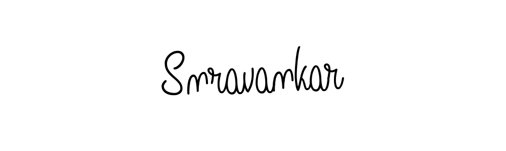 Use a signature maker to create a handwritten signature online. With this signature software, you can design (Angelique-Rose-font-FFP) your own signature for name Snravankar. Snravankar signature style 5 images and pictures png