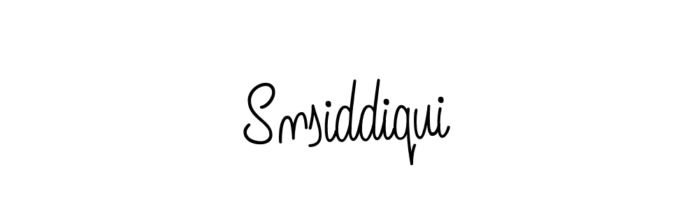 Make a beautiful signature design for name Snsiddiqui. With this signature (Angelique-Rose-font-FFP) style, you can create a handwritten signature for free. Snsiddiqui signature style 5 images and pictures png