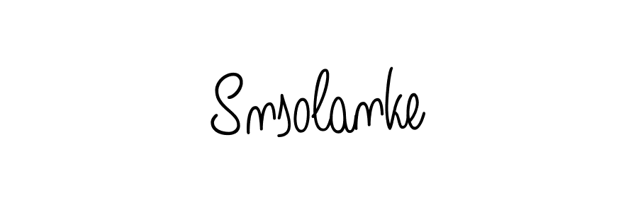 Create a beautiful signature design for name Snsolanke. With this signature (Angelique-Rose-font-FFP) fonts, you can make a handwritten signature for free. Snsolanke signature style 5 images and pictures png