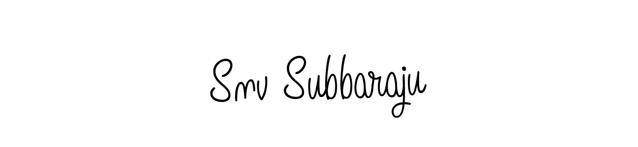 How to Draw Snv Subbaraju signature style? Angelique-Rose-font-FFP is a latest design signature styles for name Snv Subbaraju. Snv Subbaraju signature style 5 images and pictures png