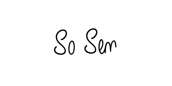 Make a beautiful signature design for name So Sen. With this signature (Angelique-Rose-font-FFP) style, you can create a handwritten signature for free. So Sen signature style 5 images and pictures png