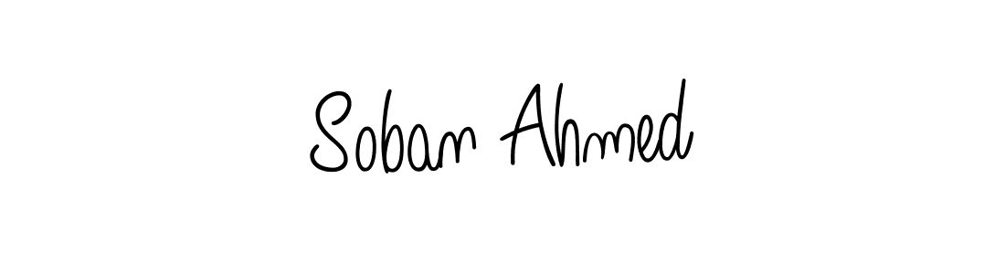 How to make Soban Ahmed name signature. Use Angelique-Rose-font-FFP style for creating short signs online. This is the latest handwritten sign. Soban Ahmed signature style 5 images and pictures png