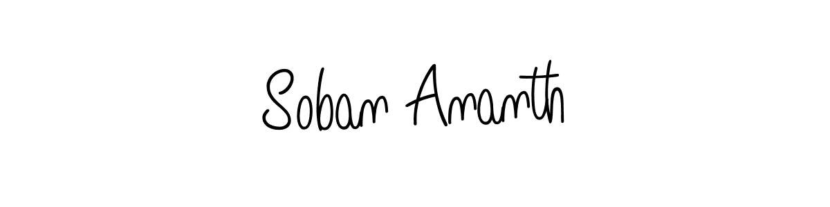 How to make Soban Ananth name signature. Use Angelique-Rose-font-FFP style for creating short signs online. This is the latest handwritten sign. Soban Ananth signature style 5 images and pictures png