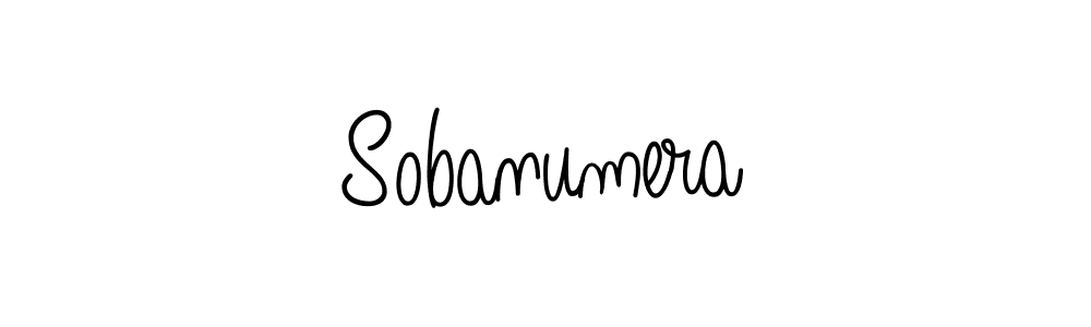 Design your own signature with our free online signature maker. With this signature software, you can create a handwritten (Angelique-Rose-font-FFP) signature for name Sobanumera. Sobanumera signature style 5 images and pictures png