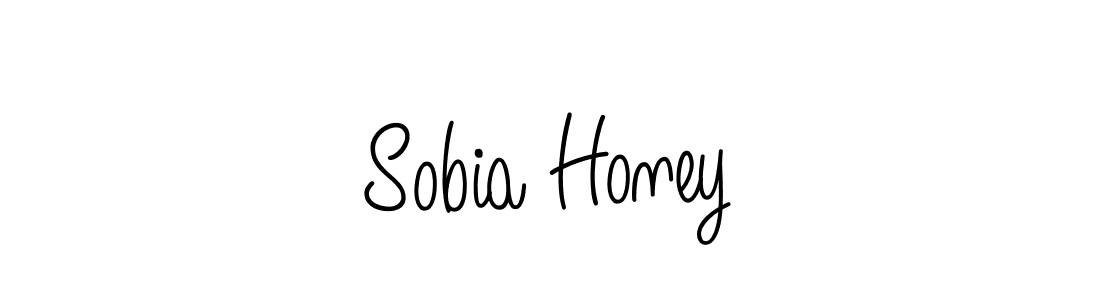 Design your own signature with our free online signature maker. With this signature software, you can create a handwritten (Angelique-Rose-font-FFP) signature for name Sobia Honey. Sobia Honey signature style 5 images and pictures png