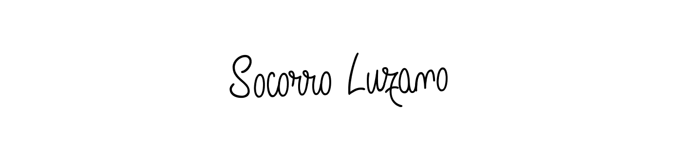You should practise on your own different ways (Angelique-Rose-font-FFP) to write your name (Socorro Luzano) in signature. don't let someone else do it for you. Socorro Luzano signature style 5 images and pictures png