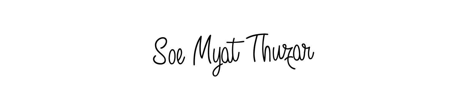 Also we have Soe Myat Thuzar name is the best signature style. Create professional handwritten signature collection using Angelique-Rose-font-FFP autograph style. Soe Myat Thuzar signature style 5 images and pictures png