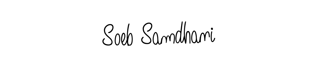 Create a beautiful signature design for name Soeb Samdhani. With this signature (Angelique-Rose-font-FFP) fonts, you can make a handwritten signature for free. Soeb Samdhani signature style 5 images and pictures png