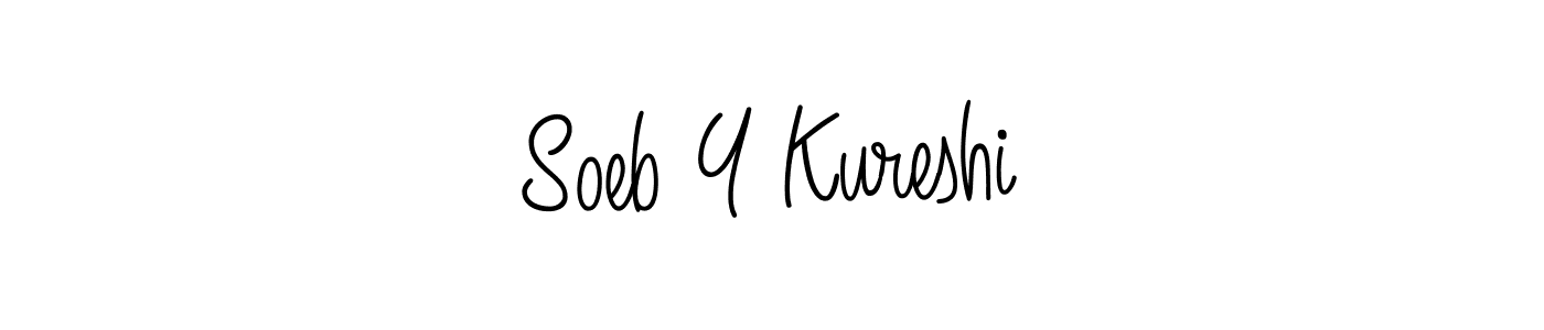 Design your own signature with our free online signature maker. With this signature software, you can create a handwritten (Angelique-Rose-font-FFP) signature for name Soeb Y Kureshi. Soeb Y Kureshi signature style 5 images and pictures png