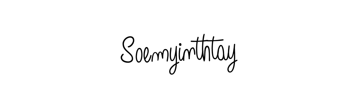 Use a signature maker to create a handwritten signature online. With this signature software, you can design (Angelique-Rose-font-FFP) your own signature for name Soemyinthtay. Soemyinthtay signature style 5 images and pictures png