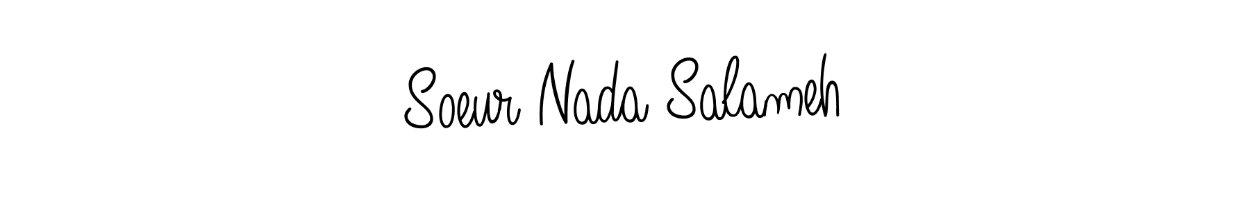 Angelique-Rose-font-FFP is a professional signature style that is perfect for those who want to add a touch of class to their signature. It is also a great choice for those who want to make their signature more unique. Get Soeur Nada Salameh name to fancy signature for free. Soeur Nada Salameh signature style 5 images and pictures png