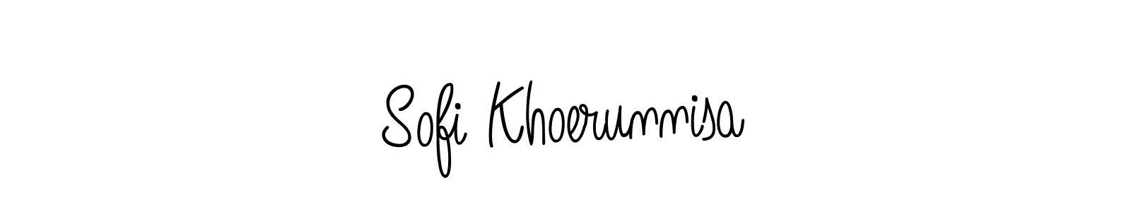 Make a beautiful signature design for name Sofi Khoerunnisa. With this signature (Angelique-Rose-font-FFP) style, you can create a handwritten signature for free. Sofi Khoerunnisa signature style 5 images and pictures png