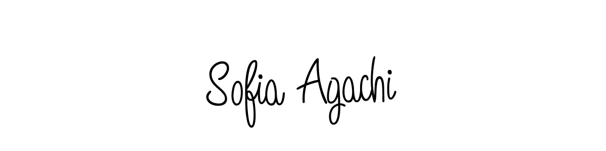 Sofia Agachi stylish signature style. Best Handwritten Sign (Angelique-Rose-font-FFP) for my name. Handwritten Signature Collection Ideas for my name Sofia Agachi. Sofia Agachi signature style 5 images and pictures png