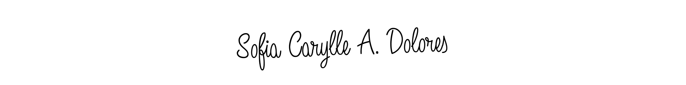 Angelique-Rose-font-FFP is a professional signature style that is perfect for those who want to add a touch of class to their signature. It is also a great choice for those who want to make their signature more unique. Get Sofia Carylle A. Dolores name to fancy signature for free. Sofia Carylle A. Dolores signature style 5 images and pictures png