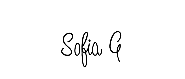 Use a signature maker to create a handwritten signature online. With this signature software, you can design (Angelique-Rose-font-FFP) your own signature for name Sofia G. Sofia G signature style 5 images and pictures png