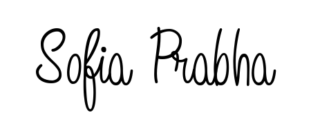 Create a personalized artistic stamp with Sofia Prabha in Angelique-Rose-font-FFP font. Perfect for visual artists, designers, and influencers. Sofia Prabha signature style 5 images and pictures png