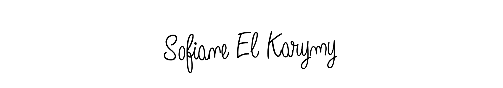 Use a signature maker to create a handwritten signature online. With this signature software, you can design (Angelique-Rose-font-FFP) your own signature for name Sofiane El Karymy. Sofiane El Karymy signature style 5 images and pictures png
