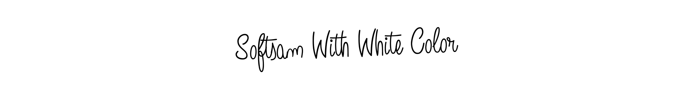 Softsam With White Color stylish signature style. Best Handwritten Sign (Angelique-Rose-font-FFP) for my name. Handwritten Signature Collection Ideas for my name Softsam With White Color. Softsam With White Color signature style 5 images and pictures png