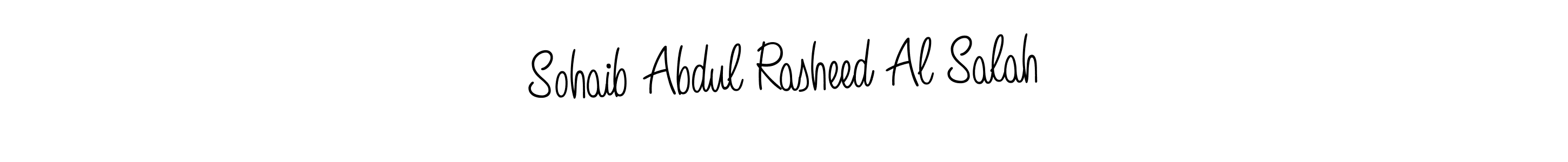 if you are searching for the best signature style for your name Sohaib Abdul Rasheed Al Salah. so please give up your signature search. here we have designed multiple signature styles  using Angelique-Rose-font-FFP. Sohaib Abdul Rasheed Al Salah signature style 5 images and pictures png