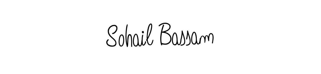 You should practise on your own different ways (Angelique-Rose-font-FFP) to write your name (Sohail Bassam) in signature. don't let someone else do it for you. Sohail Bassam signature style 5 images and pictures png