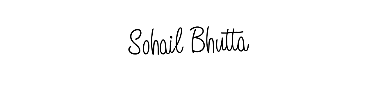 You should practise on your own different ways (Angelique-Rose-font-FFP) to write your name (Sohail Bhutta) in signature. don't let someone else do it for you. Sohail Bhutta signature style 5 images and pictures png