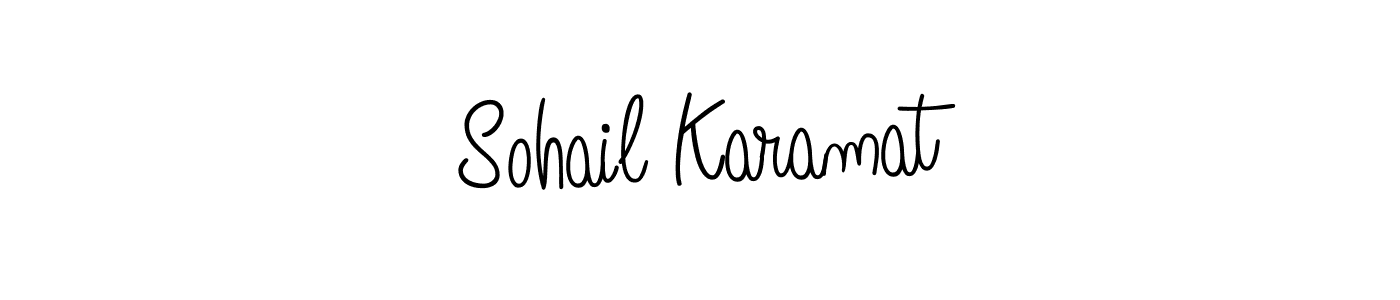 This is the best signature style for the Sohail Karamat name. Also you like these signature font (Angelique-Rose-font-FFP). Mix name signature. Sohail Karamat signature style 5 images and pictures png