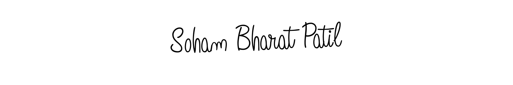 Use a signature maker to create a handwritten signature online. With this signature software, you can design (Angelique-Rose-font-FFP) your own signature for name Soham Bharat Patil. Soham Bharat Patil signature style 5 images and pictures png
