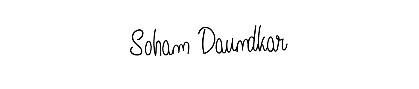 Use a signature maker to create a handwritten signature online. With this signature software, you can design (Angelique-Rose-font-FFP) your own signature for name Soham Daundkar. Soham Daundkar signature style 5 images and pictures png