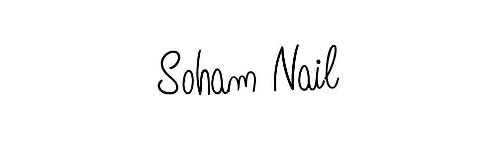 Soham Nail stylish signature style. Best Handwritten Sign (Angelique-Rose-font-FFP) for my name. Handwritten Signature Collection Ideas for my name Soham Nail. Soham Nail signature style 5 images and pictures png