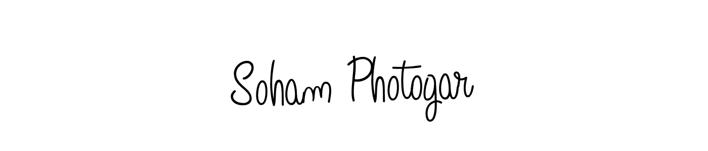 Soham Photogar stylish signature style. Best Handwritten Sign (Angelique-Rose-font-FFP) for my name. Handwritten Signature Collection Ideas for my name Soham Photogar. Soham Photogar signature style 5 images and pictures png
