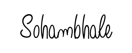 Personalize your online presence with Sohambhale signature rendered in elegant Angelique-Rose-font-FFP font. Great for website footers and blogs. Sohambhale signature style 5 images and pictures png