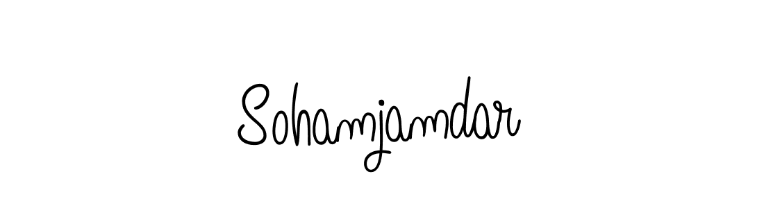 You should practise on your own different ways (Angelique-Rose-font-FFP) to write your name (Sohamjamdar) in signature. don't let someone else do it for you. Sohamjamdar signature style 5 images and pictures png