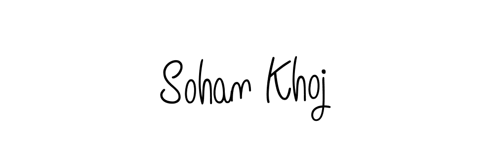 How to make Sohan Khoj name signature. Use Angelique-Rose-font-FFP style for creating short signs online. This is the latest handwritten sign. Sohan Khoj signature style 5 images and pictures png