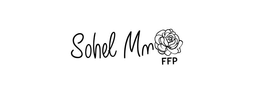 How to make Sohel Mn4 name signature. Use Angelique-Rose-font-FFP style for creating short signs online. This is the latest handwritten sign. Sohel Mn4 signature style 5 images and pictures png