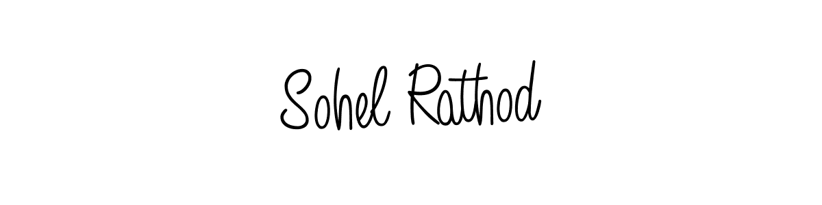 The best way (Angelique-Rose-font-FFP) to make a short signature is to pick only two or three words in your name. The name Sohel Rathod include a total of six letters. For converting this name. Sohel Rathod signature style 5 images and pictures png