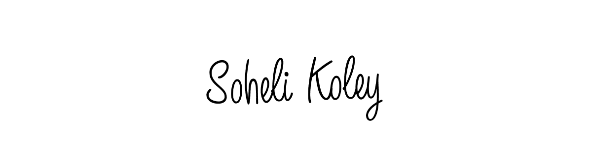 Create a beautiful signature design for name Soheli Koley. With this signature (Angelique-Rose-font-FFP) fonts, you can make a handwritten signature for free. Soheli Koley signature style 5 images and pictures png