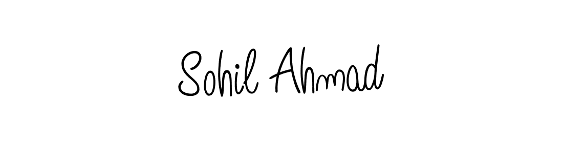 How to make Sohil Ahmad name signature. Use Angelique-Rose-font-FFP style for creating short signs online. This is the latest handwritten sign. Sohil Ahmad signature style 5 images and pictures png
