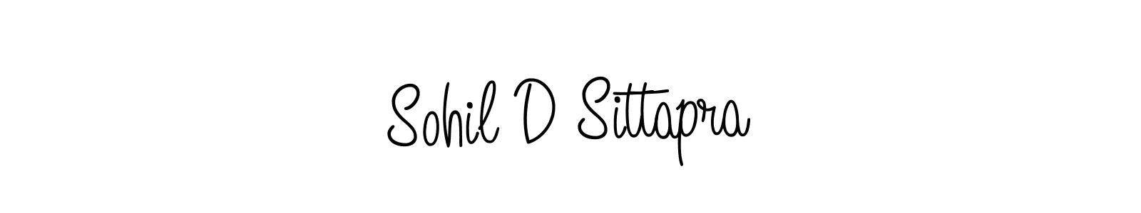 Sohil D Sittapra stylish signature style. Best Handwritten Sign (Angelique-Rose-font-FFP) for my name. Handwritten Signature Collection Ideas for my name Sohil D Sittapra. Sohil D Sittapra signature style 5 images and pictures png