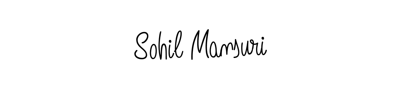 Make a beautiful signature design for name Sohil Mansuri. With this signature (Angelique-Rose-font-FFP) style, you can create a handwritten signature for free. Sohil Mansuri signature style 5 images and pictures png