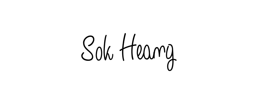 Make a beautiful signature design for name Sok Heang. With this signature (Angelique-Rose-font-FFP) style, you can create a handwritten signature for free. Sok Heang signature style 5 images and pictures png