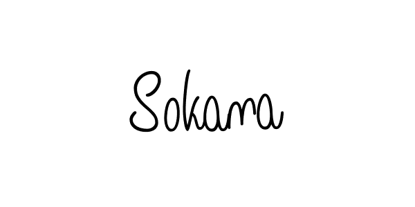 You should practise on your own different ways (Angelique-Rose-font-FFP) to write your name (Sokana) in signature. don't let someone else do it for you. Sokana signature style 5 images and pictures png