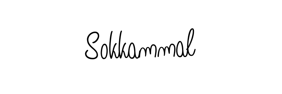 How to make Sokkammal name signature. Use Angelique-Rose-font-FFP style for creating short signs online. This is the latest handwritten sign. Sokkammal signature style 5 images and pictures png