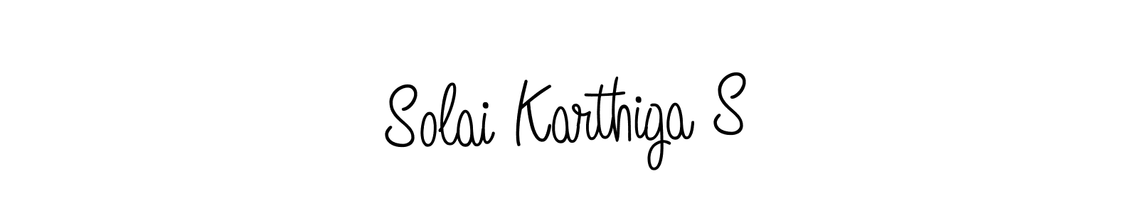 Use a signature maker to create a handwritten signature online. With this signature software, you can design (Angelique-Rose-font-FFP) your own signature for name Solai Karthiga S. Solai Karthiga S signature style 5 images and pictures png