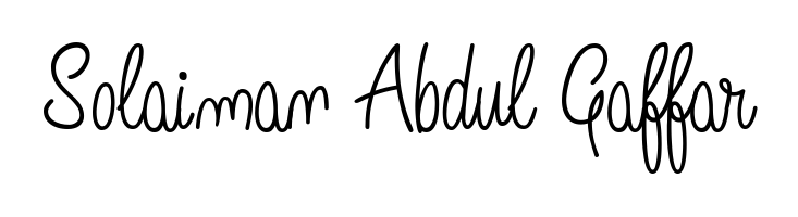 Transform the name Solaiman Abdul Gaffar into a signature masterpiece using Angelique-Rose-font-FFP font. Ideal for photographers, artists, and creators looking for watermarks. Solaiman Abdul Gaffar signature style 5 images and pictures png