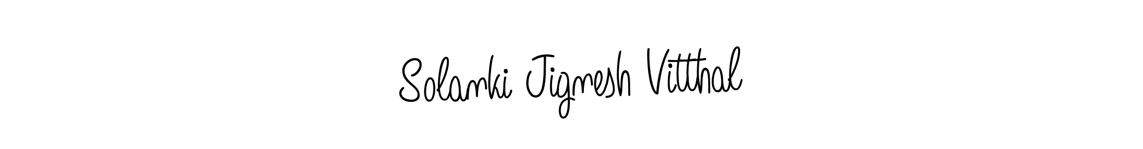 Solanki Jignesh Vitthal stylish signature style. Best Handwritten Sign (Angelique-Rose-font-FFP) for my name. Handwritten Signature Collection Ideas for my name Solanki Jignesh Vitthal. Solanki Jignesh Vitthal signature style 5 images and pictures png