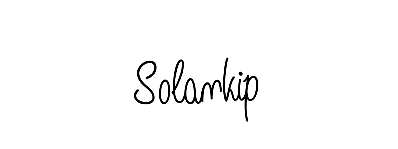 You should practise on your own different ways (Angelique-Rose-font-FFP) to write your name (Solankip) in signature. don't let someone else do it for you. Solankip signature style 5 images and pictures png